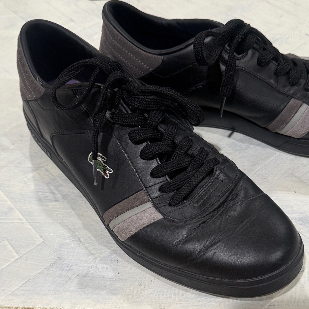 Lacoste Men's Black and Gray Sneakers